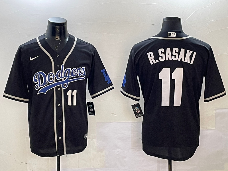 Men Los Angeles Dodgers #11 R Sasaki black 2025 MLB nike jersey style 5->los angeles dodgers->MLB Jersey